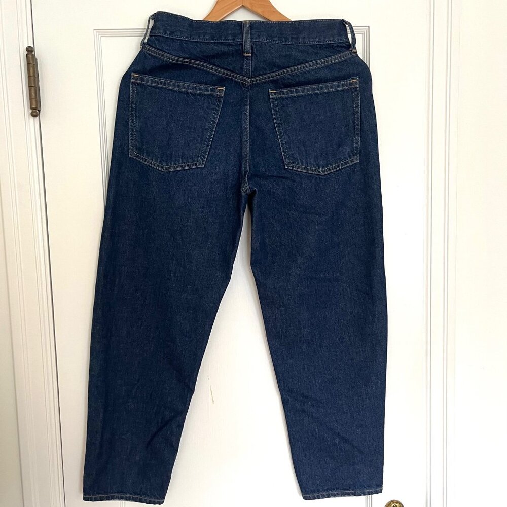 GAP Dark Wash Barrel Ankle Jeans - Deep Indigo Blue - Picture 8 of 8